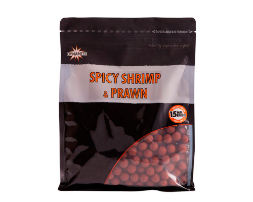 Бойлы Dynamite Baits Hi-Attract Spicy Shrimp & Prawn 15 мм 1 кг