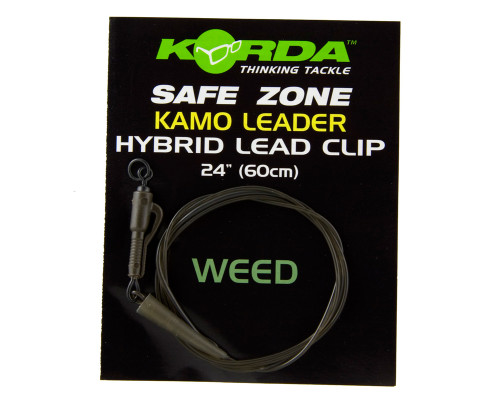 Гибридная оснастка Korda Hybrid Lead Clip Leader 40 lb Clay 100 см