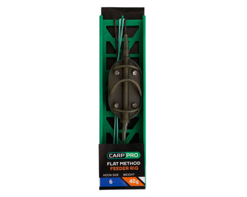 Готовая oснастка на ледкоре Carp Pro Flat Method Feeder №6 40 г