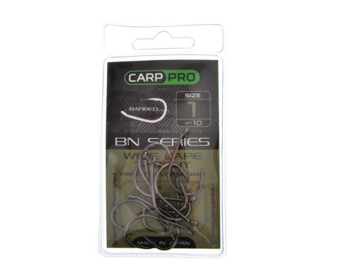 Крючки Carp Pro Black Nickel Wide Gape Trophy №1