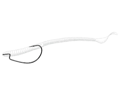 Крючки Owner J-Light Worm Hook 5109 (B-94) №1 Black chrome