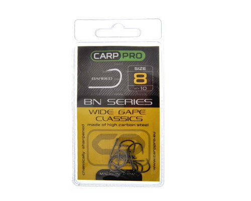 Крючки Carp Pro Black Nickel Wide Gape Classics №8
