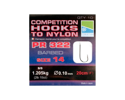 Готовые поводки Preston Competition 322 Hooks №16
