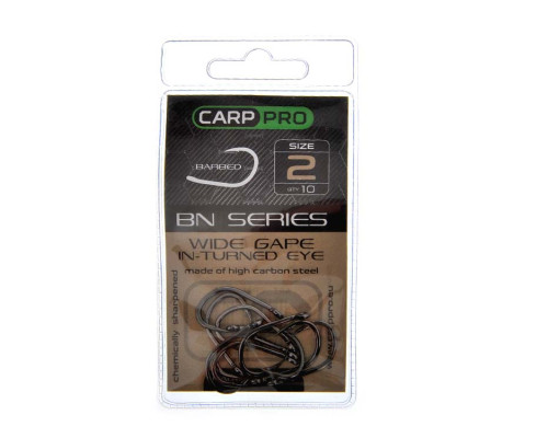 Крючки Carp Pro Black Nickel Wide Gape In-turned Eye №2