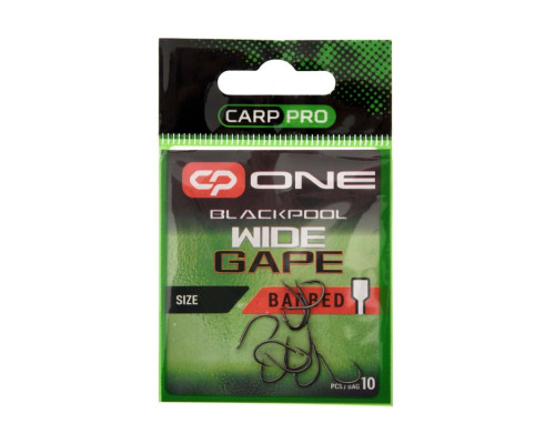 Крючки Carp Pro Blackpool Wide Gape Flat №16