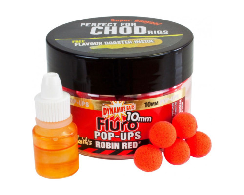 Бойлы Dynamite Baits Fluro Pop-Ups Robin Red 10мм