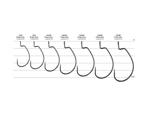 Крючки Decoy Worm 25 Hook Wide №2/0
