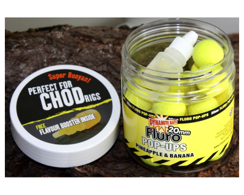Бойлы Dynamite Baits Fluro Pop-Ups Pineapple & Banana 20 мм