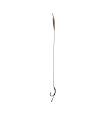 Готовый поводок Carp Pro Sinking Braid 30 lb x8 Curved Shank №8