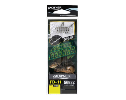 Крючок с поводком Owner Method Feeder Spear FD-11 №06 0.22мм