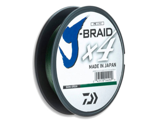Шнур Daiwa J-Braid x4 0.13мм 5.9кг Dark Green 135м