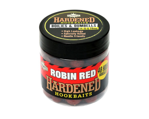 Бойлы Dynamite Baits Robin Red Hardened Hookbaits Dumbells 14мм & Boilies 15/20мм