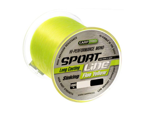 Леска Carp Pro Sport Line Fluo Yellow 1000м 0.310мм