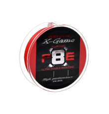 Шнур Azura X-Game PE X8 Fiery Red 150м #0.6 0.128мм