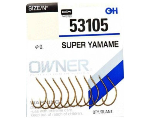 Крючки Owner Super Yamame 53105 Woody Brown №08