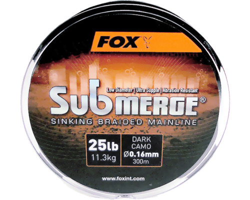 Шнур Fox Submerge Sinking Braided Mainline Dark Camo 0.16мм
