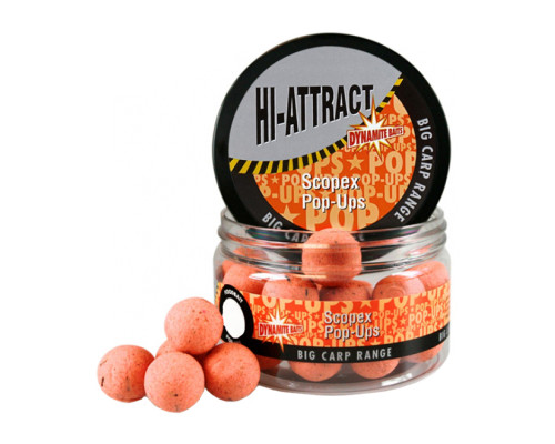 Бойлы Dynamite Baits Pop-Ups Hi-Attract Scopex 15мм