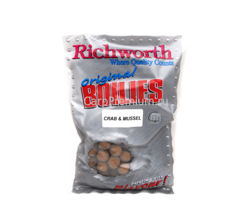 Бойлы Richworth Shelf Life Boilie 18 мм 400 г Crab & Mussel