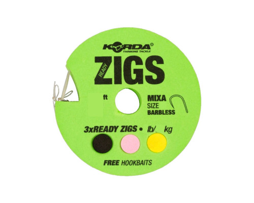 Готовая оснастка Korda Ready Zigs 6Ft 1.8м №10 barbed