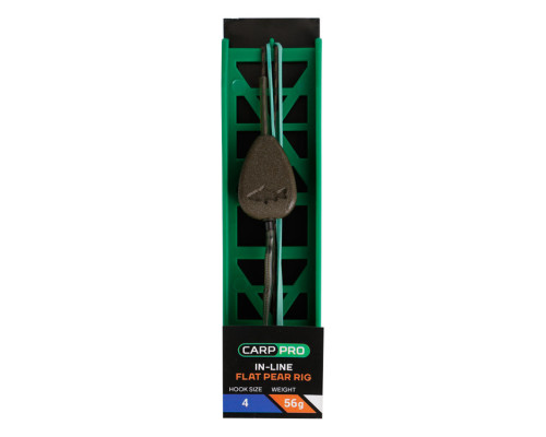 Готовая оснастка на ледкоре Carp Pro In-line Flat Pear №4 56 г