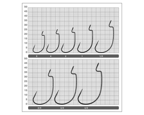 Крючки Owner J-Light Worm Hook 5109 (B-94) №6 Black chrome