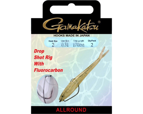 Крючок с поводком Gamakatsu BKD-Drop Shot Rig W-EWG №2