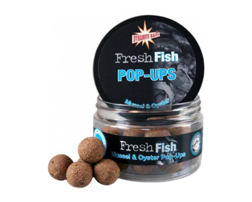Бойлы Dynamite Baits Pop-Ups Fresh Fish Mussel & Oyster 15мм