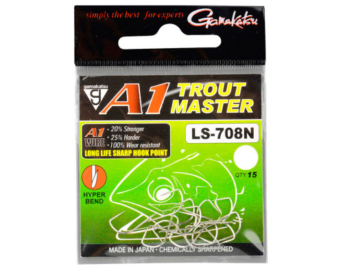 Крючки Gamakatsu A1 Trout Master LS-708N №6