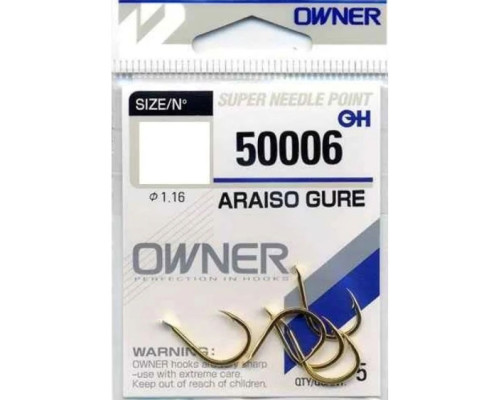 Крючки Owner 50006 Araiso Gure Gold №1/0