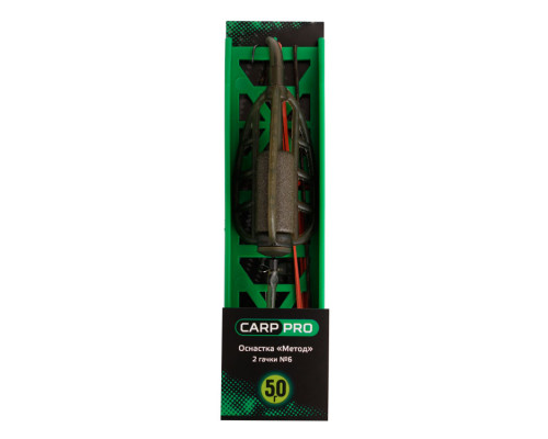 Оснастка Carp Pro Метод 2 крючка №6 на ледкоре 50 г