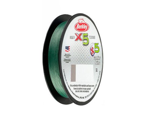 Шнур Berkley X5 Braid Green 150м 0.17мм