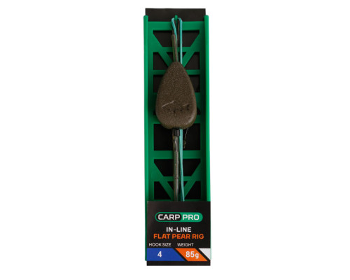Готовая оснастка на ледкоре Carp Pro In-line Flat Pear №4 85 г