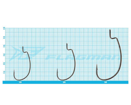 Крючки Azura Tournament Power Hook №2/0