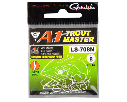 Крючки Gamakatsu A1 Trout Master LS-708N №8