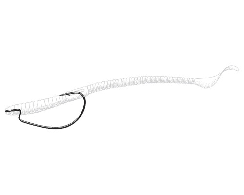 Крючки Owner J-Light Worm Hook 5109 (B-94) №2 Black chrome