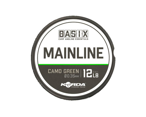 Леска Korda Basix Main Line 0.35мм 500м 12lb Camo green